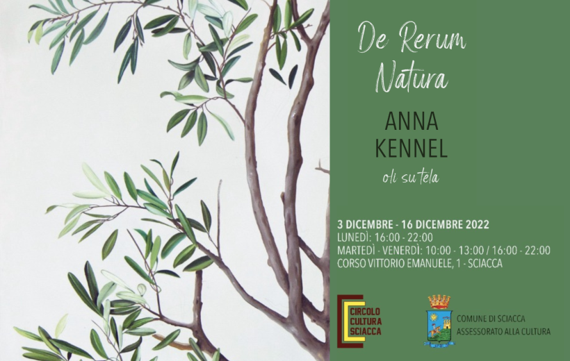 De Rerum Natura: Anna Kennel al Circolo di Cultura.